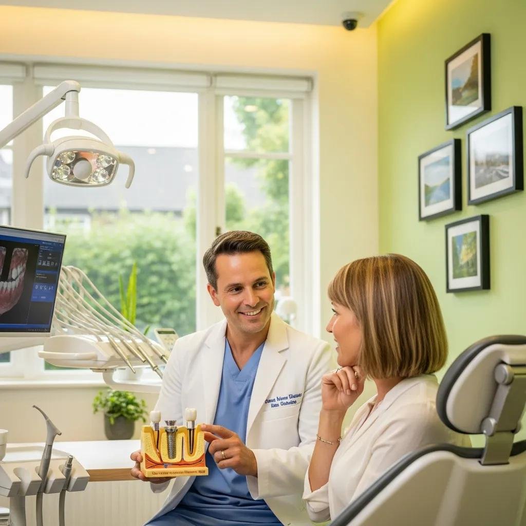 Dental consultation about affordable dental implants in a welcoming Colton CA clinic.
