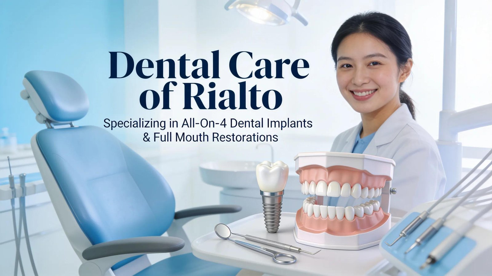 Dental Care of Rialto specializes in All-On-4 dental implants and full mouth restorations for patients