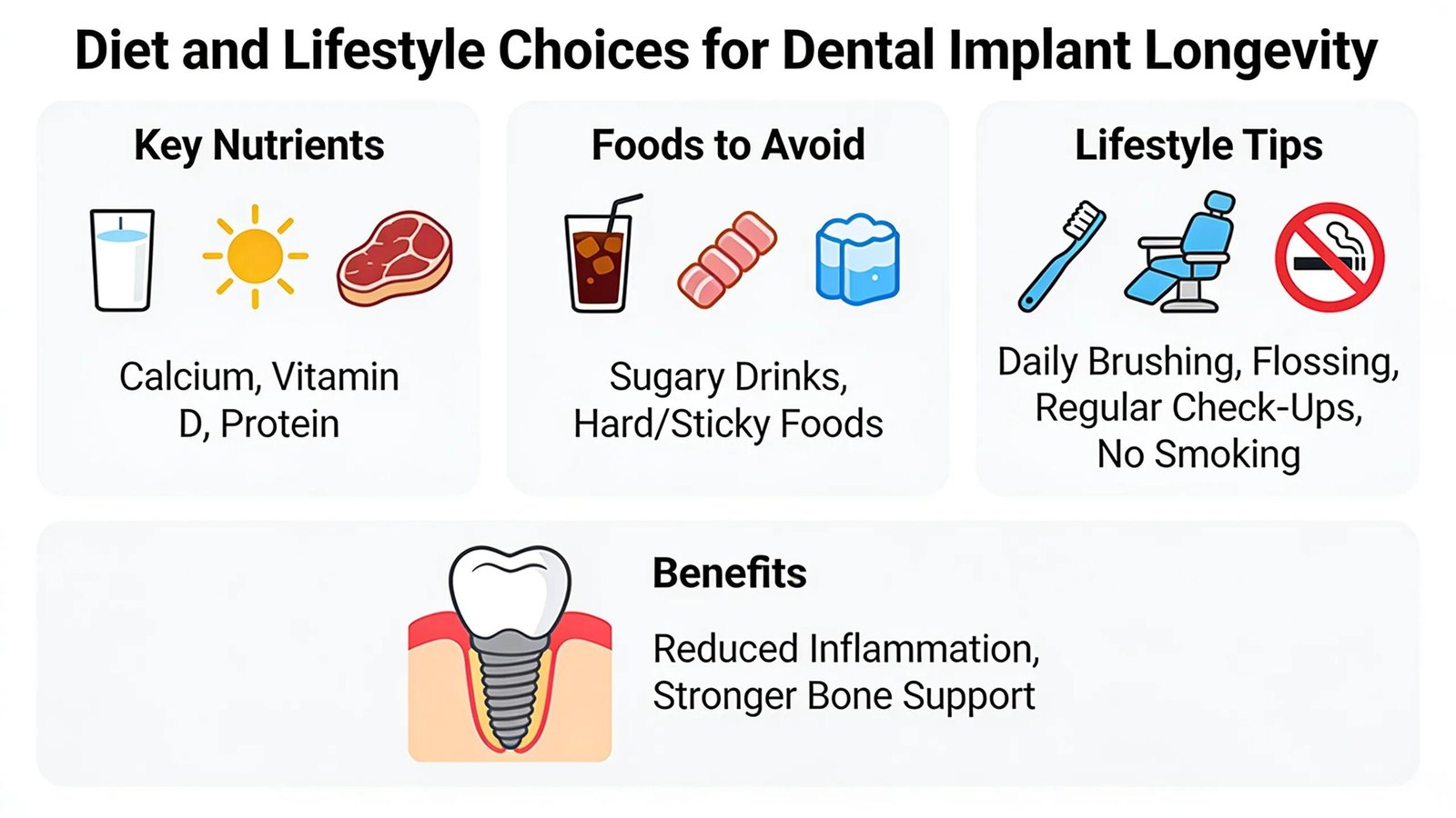 What Diet and Lifestyle Choices Support Dental Implant Longevity
